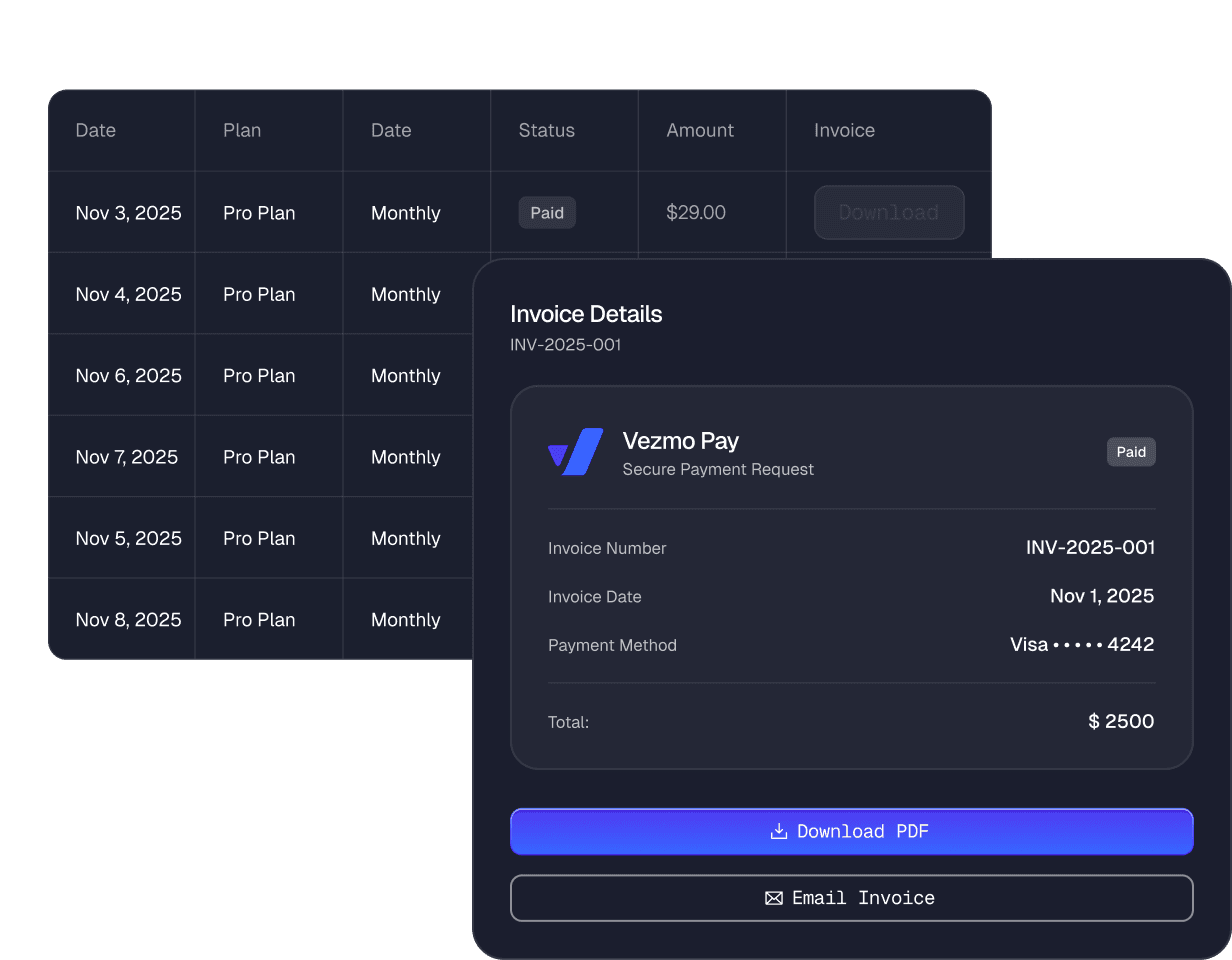 Vezmo logo – all-in-one business finance and invoicing software platform for companies, agencies, freelancers, and startups to create proposals, send invoices, track payments, manage bookkeeping, billing, contracts, eSignature, financial reports, and business operations